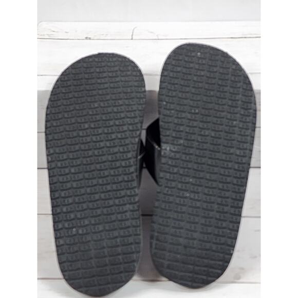 Sanuk Black/Gray Sandals Slip On Thong Flip Flops, Men's/Boys Size 6.5 - Picture 6 of 9